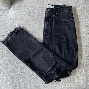 A&F Curve Love Ultra High Rise Ankle Straight Jeans